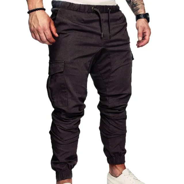 Slim Fit Gestreepte Cargo Broek - Parsido