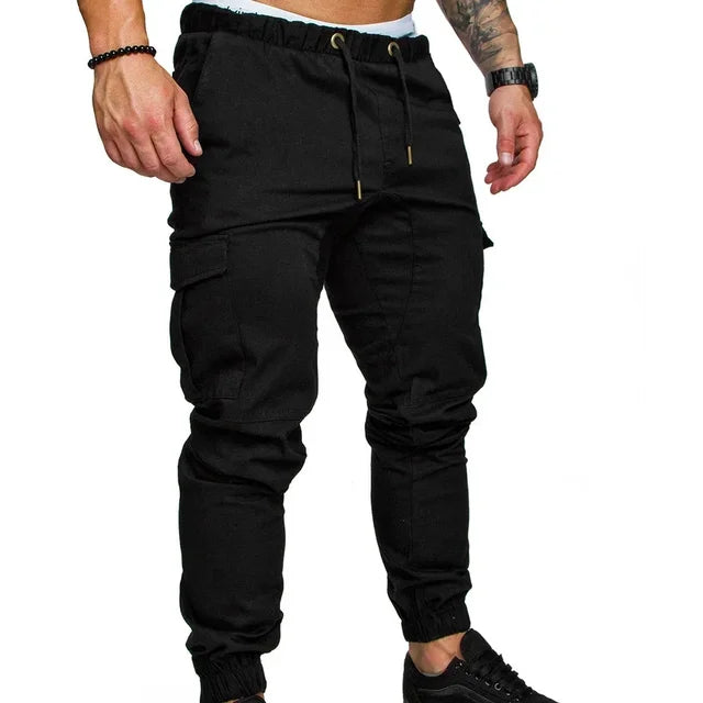 Slim Fit Gestreepte Cargo Broek - Parsido