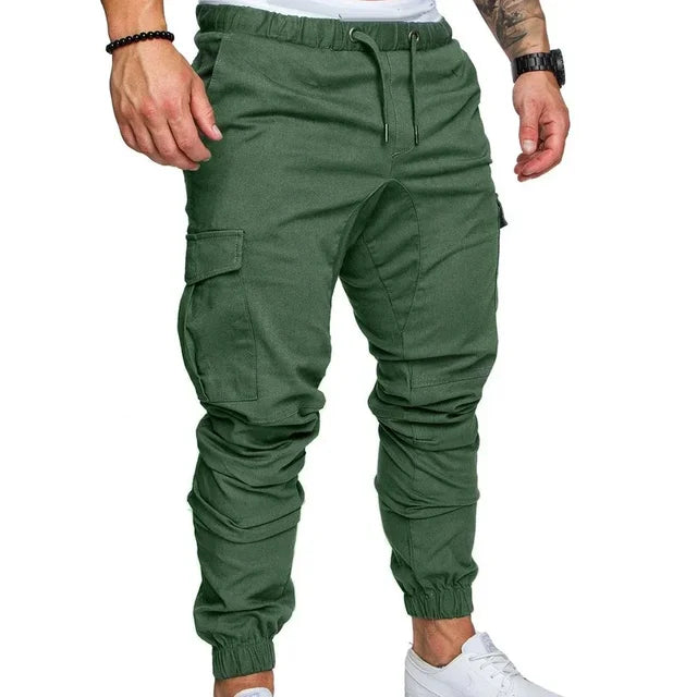 Slim Fit Gestreepte Cargo Broek - Parsido