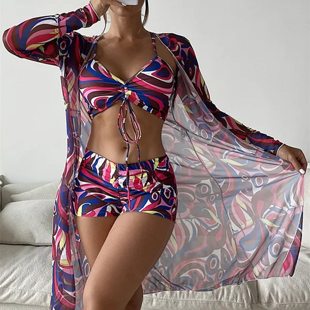 Sportieve 3-Delige Bikini Set – Parsido