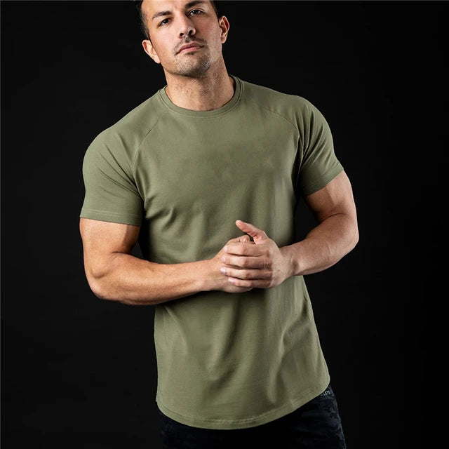 Basic Katoen Slim Fit T-shirt - Parsido