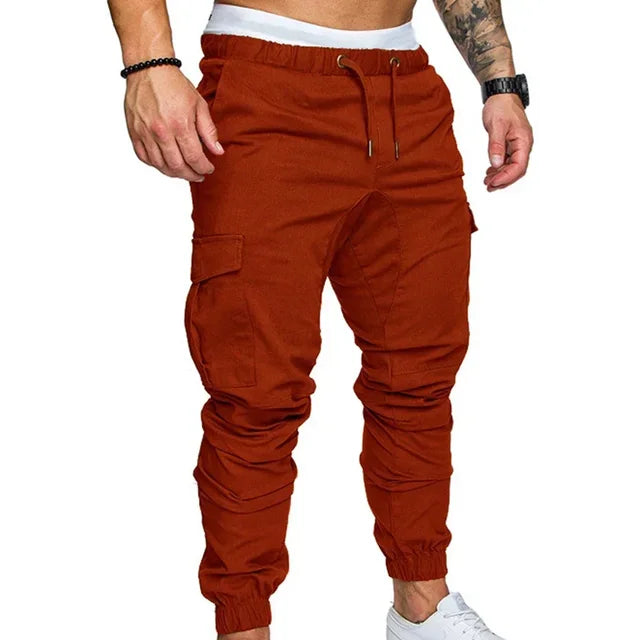 Slim Fit Gestreepte Cargo Broek - Parsido