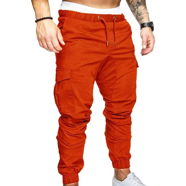 Slim Fit Gestreepte Cargo Broek - Parsido