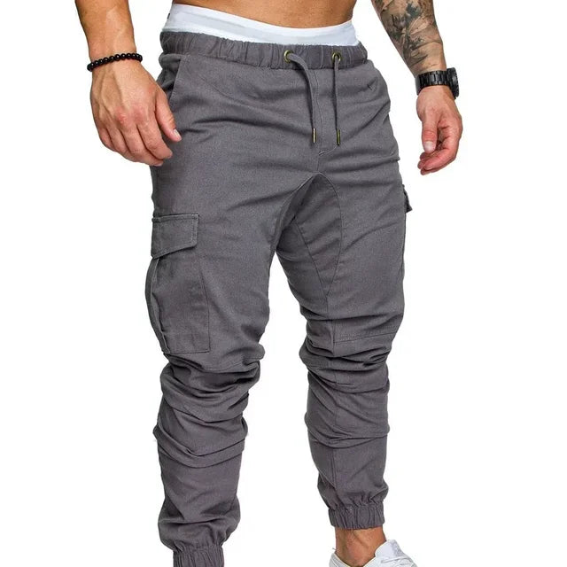 Slim Fit Gestreepte Cargo Broek - Parsido