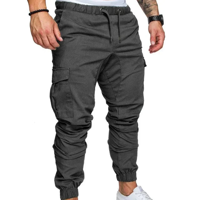 Slim Fit Gestreepte Cargo Broek - Parsido