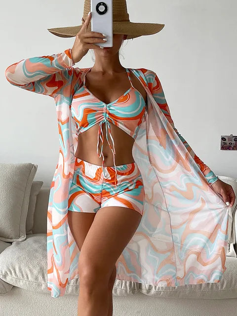 Sportieve 3-Delige Bikini Set – Parsido