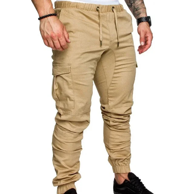 Slim Fit Gestreepte Cargo Broek - Parsido