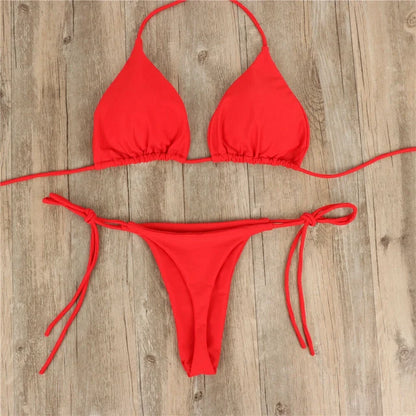 Elastische Naadloze String Bikini - Parsido