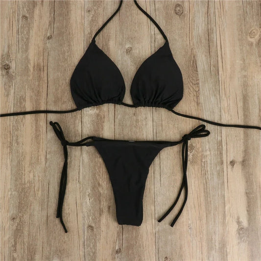 Elastische Naadloze String Bikini - Parsido